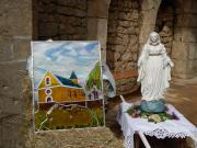 le vitrail de Saint Julien et la Vierge